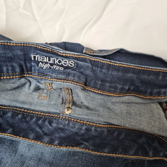 Maurices Dark Blue Distressed Skinny Jeans - Picture 2 of 4